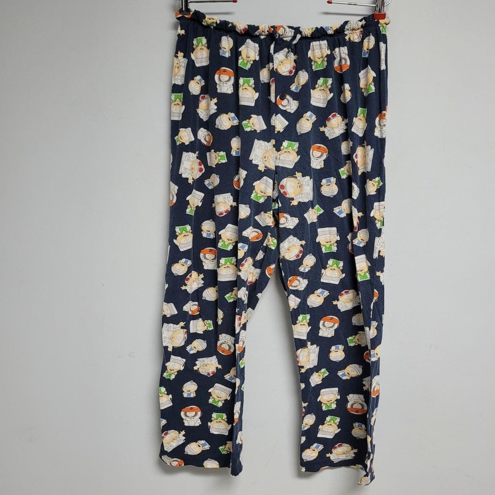 Vintage 2005 South Park Comedy Central Pajama Pants Mens Large Navy Blue Cotton